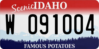 ID license plate W091004