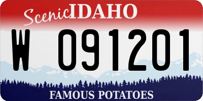 ID license plate W091201