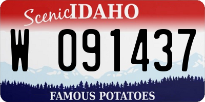 ID license plate W091437