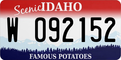 ID license plate W092152