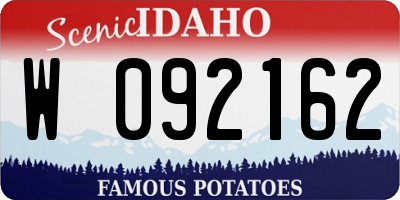 ID license plate W092162