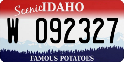 ID license plate W092327