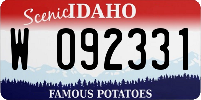 ID license plate W092331