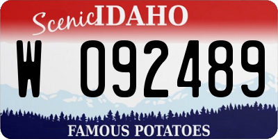 ID license plate W092489