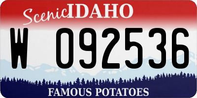 ID license plate W092536