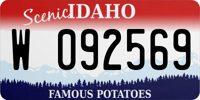 ID license plate W092569