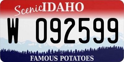 ID license plate W092599