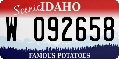 ID license plate W092658