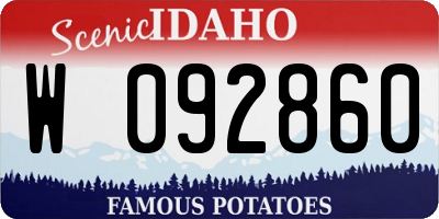 ID license plate W092860