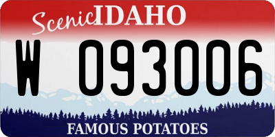 ID license plate W093006