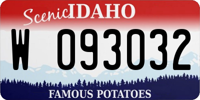 ID license plate W093032