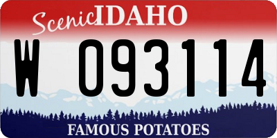 ID license plate W093114