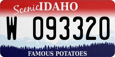 ID license plate W093320
