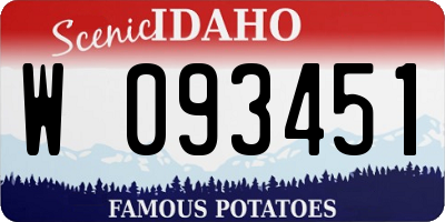 ID license plate W093451