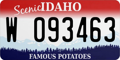 ID license plate W093463