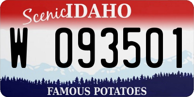 ID license plate W093501
