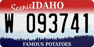 ID license plate W093741