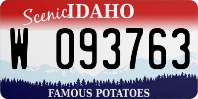 ID license plate W093763