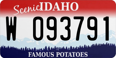 ID license plate W093791
