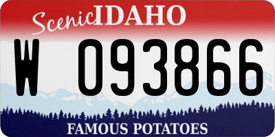 ID license plate W093866