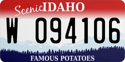 ID license plate W094106