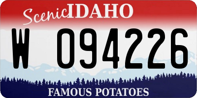 ID license plate W094226
