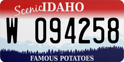 ID license plate W094258