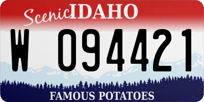 ID license plate W094421