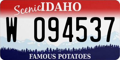ID license plate W094537