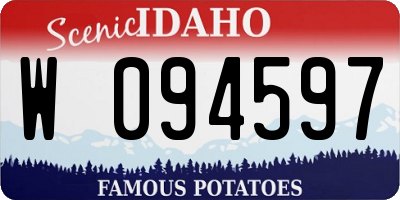 ID license plate W094597