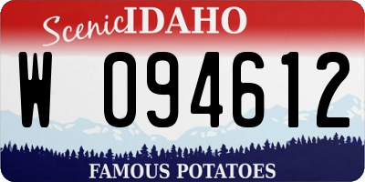 ID license plate W094612