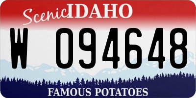 ID license plate W094648