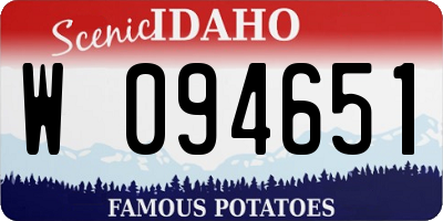 ID license plate W094651