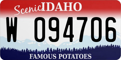 ID license plate W094706