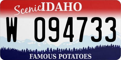 ID license plate W094733