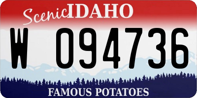 ID license plate W094736
