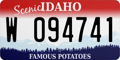 ID license plate W094741