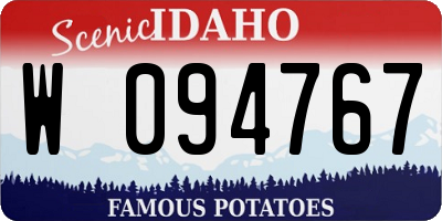 ID license plate W094767
