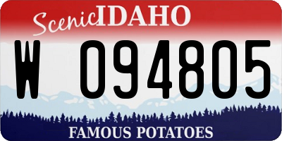ID license plate W094805