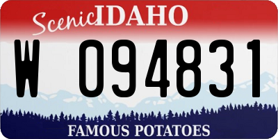 ID license plate W094831