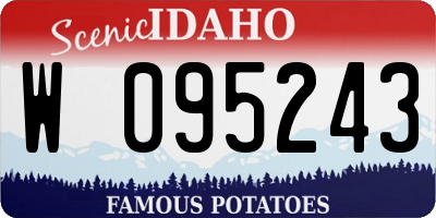 ID license plate W095243