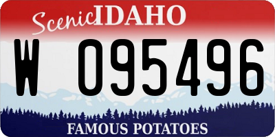 ID license plate W095496