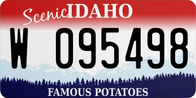ID license plate W095498
