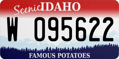 ID license plate W095622