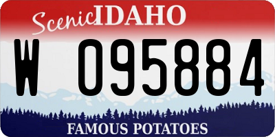 ID license plate W095884