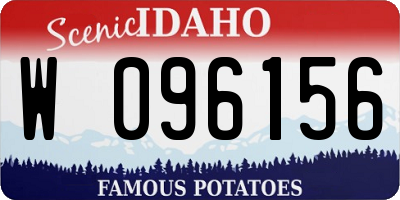 ID license plate W096156