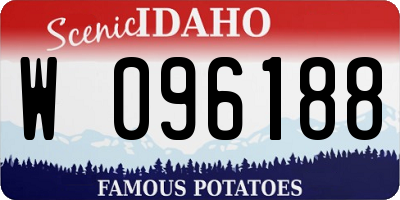 ID license plate W096188