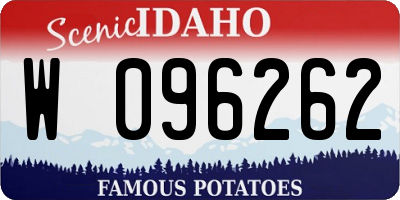 ID license plate W096262