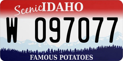ID license plate W097077