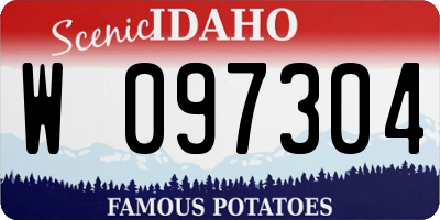 ID license plate W097304